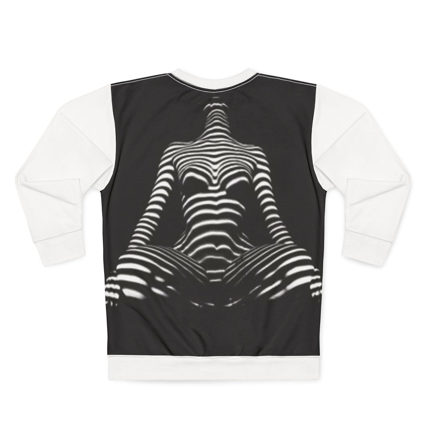 Sexy Body Art Striped Sweatshirt Unisex