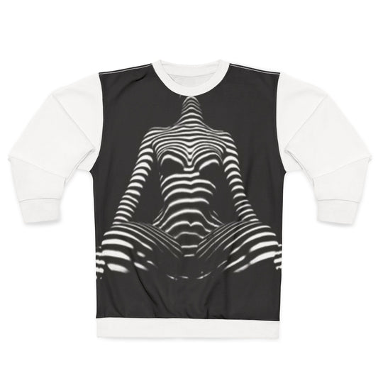 Sexy Body Art Striped Sweatshirt Unisex