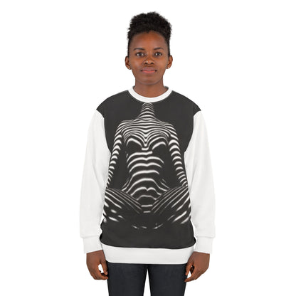 Sexy Body Art Striped Sweatshirt Unisex